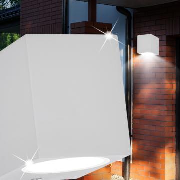 Cube Vegglampe EKSTERIØR Klassisk | Hvit | metall