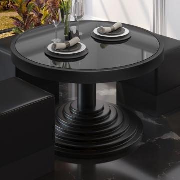 ABP | Low Bistro Table | Ø:H 50 x 40 cm | Black