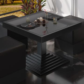 ABP | Low Bistro Table | W:D:H 50 x 50 x 40 cm | Black
