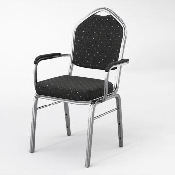 ALEXA | Krzesło bankietowe + podłokietnik | Czarny 