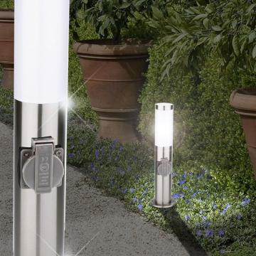 ALICE Lampe de socle 450mm | 1xfach | Acier inoxydable 1xE27 60W