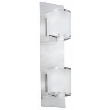 Szklana lampa ścienna srebrna 2x40W | G9 | IP20 | 230V