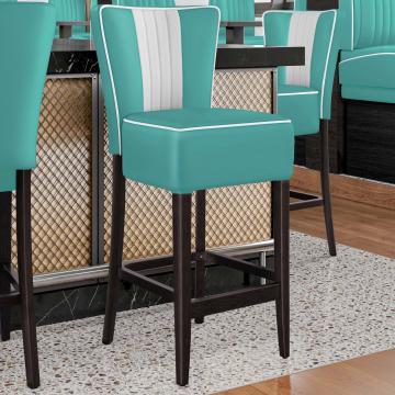 AMERICAN 1 | Diner Bar Stool | Turquoise | Leather