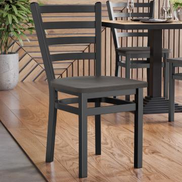 ANTONIO STEEL | Wooden Restaurant Chair | Dark brown | Wood