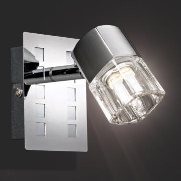 Glass Cube Wall Modern | Chrome | Light Wall Spot Reflektor ścienny