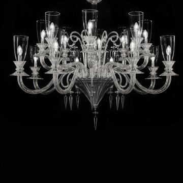 Murano lysekrone Ø1305mm | Klassisk | Antikk | Gjennomsiktig | Fjern | Glass