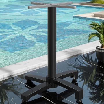 BENICIO | High Table Base | Aluminium black | 4 feet: Ø 69 cm | Column 6 x 109 cm