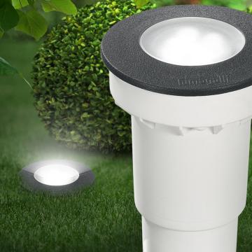BENNY Outdoor LED Ground Recessed Spotlight 9cm Black 4,5W GU10 3000K 300lm Warm White IP67