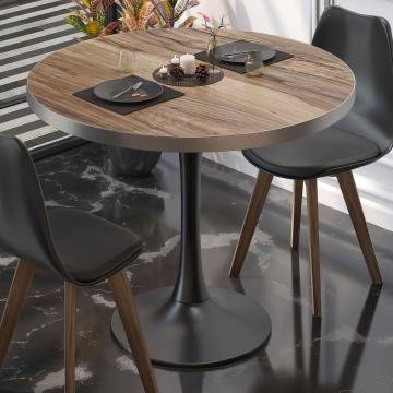 BL | Bistro Table | Ø:H 70 x 76 cm | Sheesham / Black | Round