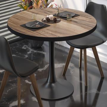 BL | Bistro Table | Ø:H 70 x 76 cm | Sheesham / Black | Round