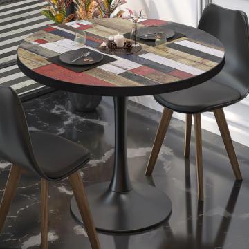 BL | Bistro Table | Ø:H 70 x 76 cm | Vintage coloured / black | Round
