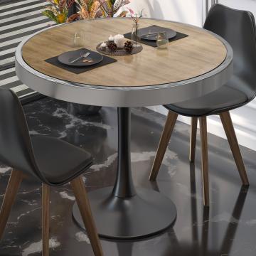 BL | Bistro Table | Ø:H 70 x 78 cm | Oak / Black | Round