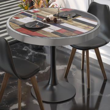 BL | Bistro Table | Ø:H 60 x 78 cm | Vintage coloured / black | Round