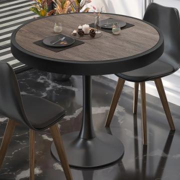 BL | Bistro Table | Ø:H 80 x 78 cm | Light wenge / black | Round