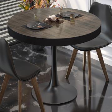 BL | Bistro Table | Ø:H 50 x 78 cm | Light wenge / black | Round