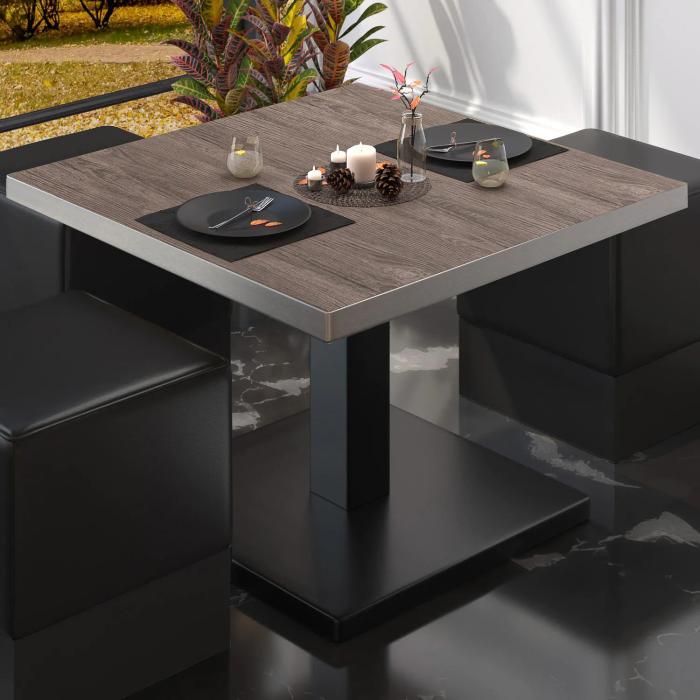 BM | Bistro lounge table | W:D:H 60 x 60 x 41 cm | Light Wenge / Black