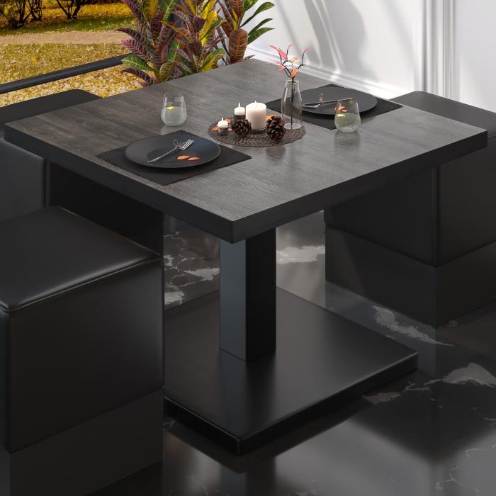 BM | Bistro lounge table | W:D:H 60 x 60 x 41 cm | Wenge / Black