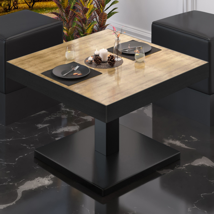 BM | Bistro lounge table | W:D:H 60 x 60 x 41 cm | oak / black