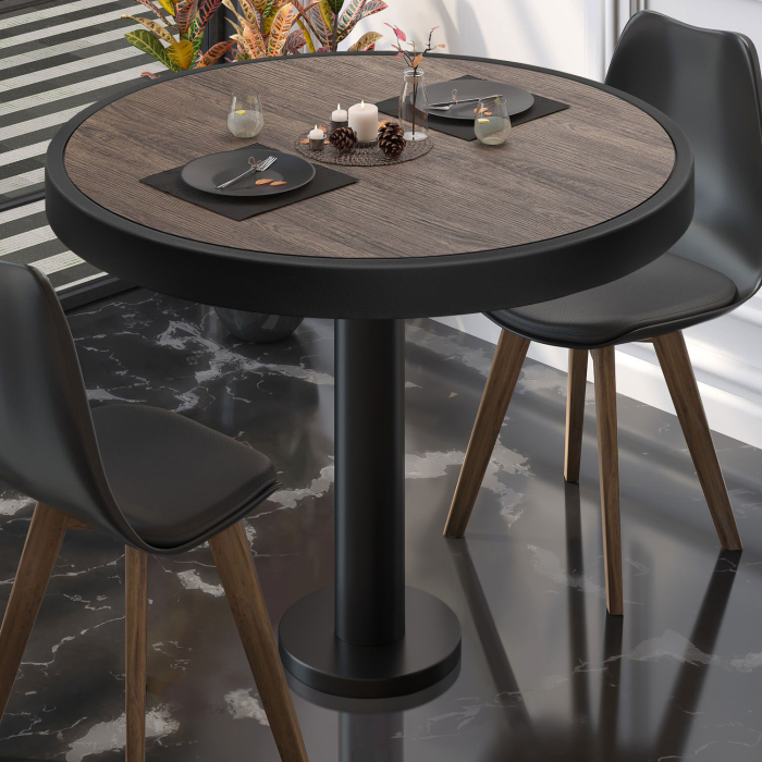 BML | Bistrobord | Ø:H 70 x 77 cm | Ljus Wenge / Svart | Runt