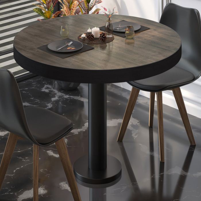 BML | Bistrobord | Ø:H 60 x 77 cm | Ljus Wenge / Svart | Runt