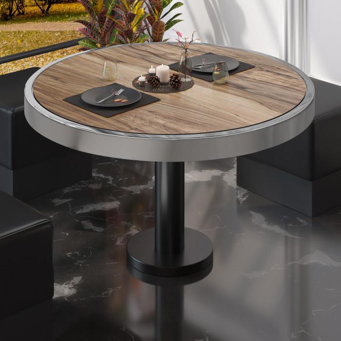 BML | Low Bistro Table | Ø:H 60 x 41 cm | Sheesham / Black
