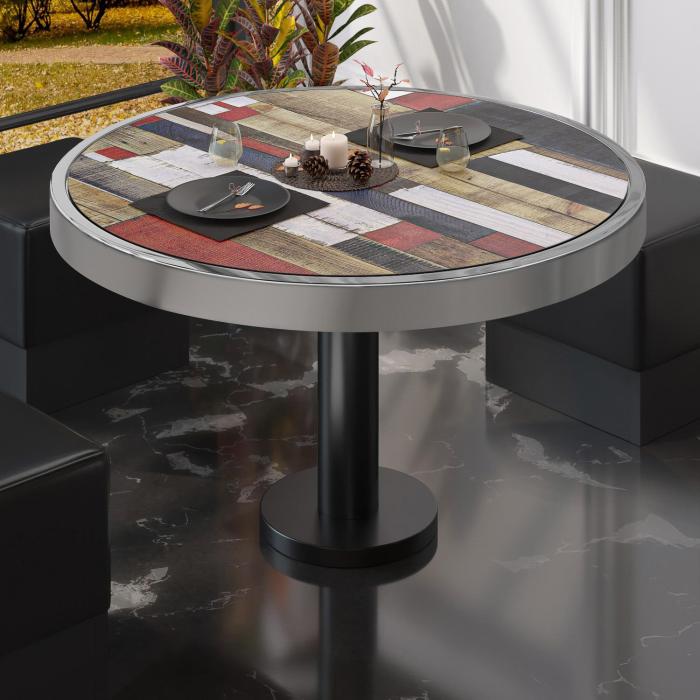 BML | Low Bistro Table | Ø:H 60 x 41 cm | Vintage-Coloured / Black