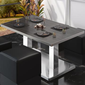 BM Bistro Lounge Table | 120x70xH36cm | Składany | Wenge/Stainless Steel
