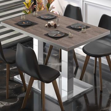 BM | Bistro Table | W:D:H 120 x 70 x 72 cm | Light wenge / stainless steel | Foldable | Rectangular