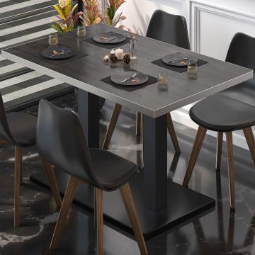BM | Mesa para cafetería | An:Pr:Al 120 x 70 x 72 cm | Wenge / Negro | Plegable | Rectangular