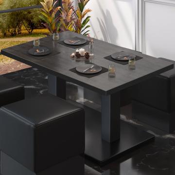 BM | Low Bistro Table | B:T:H 110 x 60 x 41 cm | Wenge / Black | Foldable