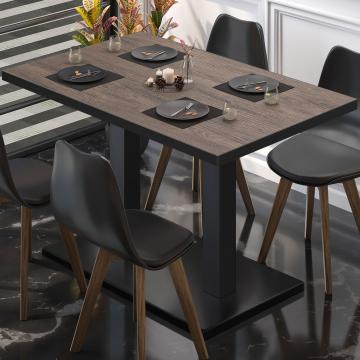 BM | Bistro Table | W:D:H 120 x 70 x 72 cm | Wenge / Black | Foldable | Rectangular