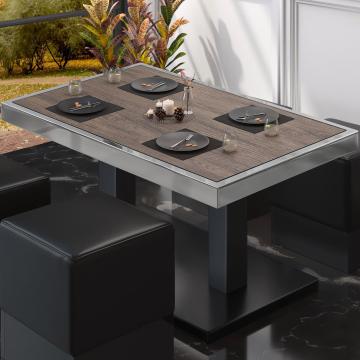 BM | Low Bistro Table | B:T:H 110 x 60 x 41 cm | Light Wenge / Black | Foldable
