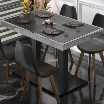 BM | Cafébord | B:D:H 120 x 70 x 72 cm | Wenge / Svart | Sammenleggbar | Rektangulær