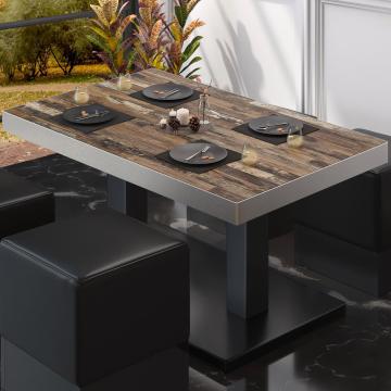 BM Bistro Lounge Table | 120x70xH36cm | Foldable | Vintage Old/Black