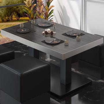 BM | Low Bistro Table | B:T:H 110 x 60 x 41 cm | Wenge / Black | Foldable