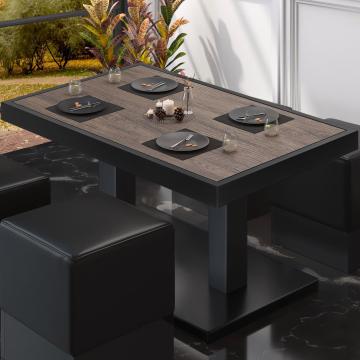 BM | Lavt café loungebord | B:T:H 120 x 70 x 36 cm | Wenge / Sort | Sammenfoldelig