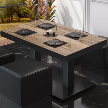BM Bistro Lounge Table | 120x70xH36cm | Foldable | Sheesham/Black