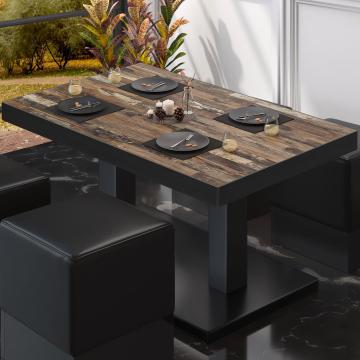 BM Bistro Lounge Table | 120x70xH36cm | Foldable | Vintage Old/Black