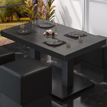 BM | Low Bistro Table | B:T:H 120 x 70 x 36 cm | Wenge / Black | Foldable