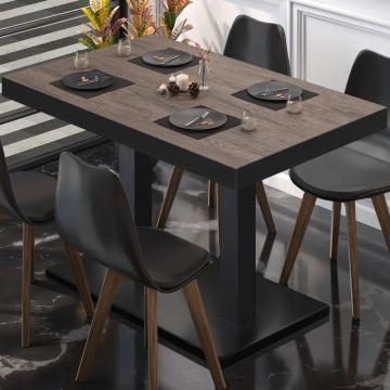 BM | Bistro Table | W:D:H 110 x 60 x 77 cm | Wenge / Black | Foldable | Rectangular