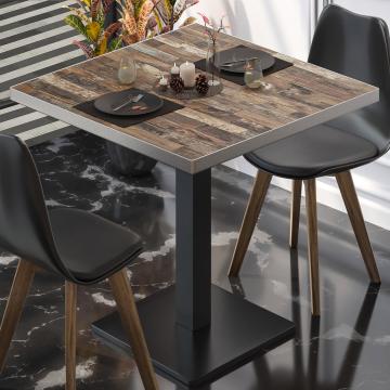 BM | Bistro table | W:D:H 60 x 60 x 77 cm | Vintage Old / Black | Folding | Square