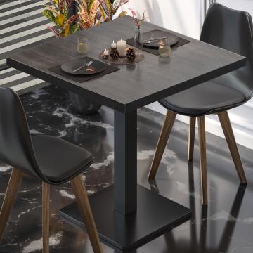 BM | Bistro Table | W:D:H 50 x 50 x 77 cm | Wenge / Black | Foldable | Square