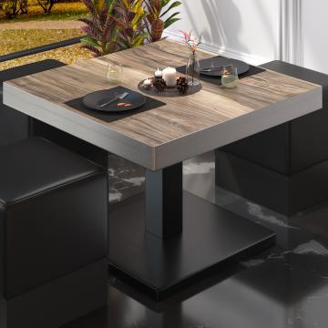 BM Bistro Lounge Table | 50x50xH41cm | Foldable | Sheesham/Black