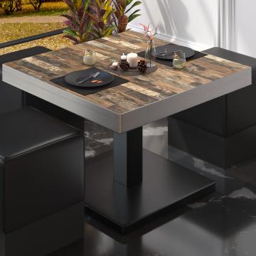 BM Bistro Lounge Table | 50x50xH41cm | Foldable | Vintage Old/Black