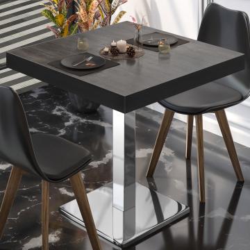 BM | Bistro Table | W:D:H 60 x 60 x 77 cm | Wenge / stainless steel | Foldable | Square