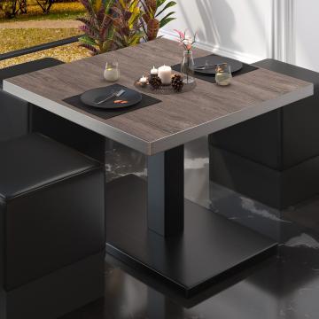 BM | Low Bistro Table | W:D:H 70 x 70 x 41 cm | Light Wenge / Black