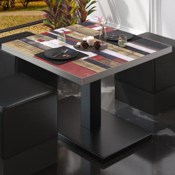 BM | Bistro lounge table | W:D:H 70 x 70 x 41 cm | Vintage Colourful / Black