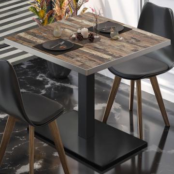 BM | Bistro Table | W:D:H 70 x 70 x 77 cm | Vintage Old / Black | Foldable | Square