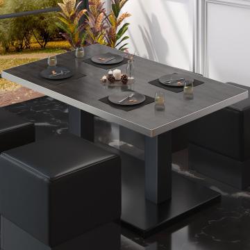 BM | Low Bistro Table | B:T:H 110 x 60 x 41 cm | Wenge / Black