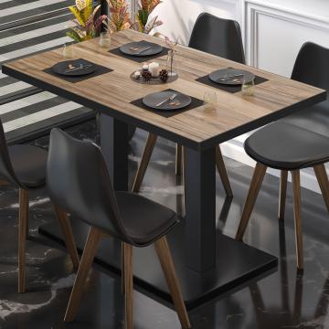 BM | Bistro table | W:D:H 130 x 80 x 75 cm | Sheesham / stainless steel | Rectangular